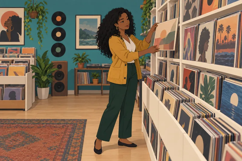 SZA Quiz unfolds in a record shop.