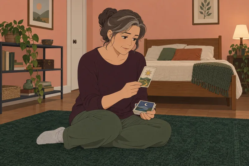 El cuestionario sobre el tarot guía una lectura.