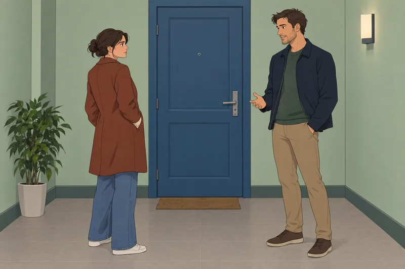 Taste in Men shows a quiet hallway conversation.