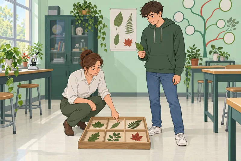 El cuestionario de taxonomía muestra hojas ordenadas.