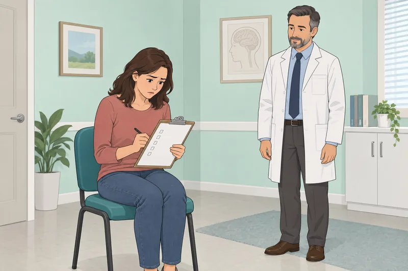 Taylor Manifest Anxiety appears in a clinic questionnaire.