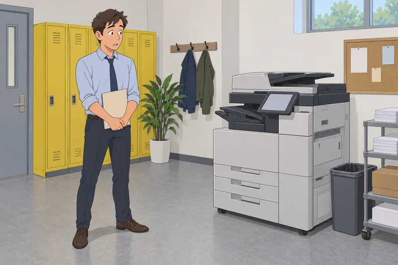 Technophobia Questionnaire Test shows distance from a printer.