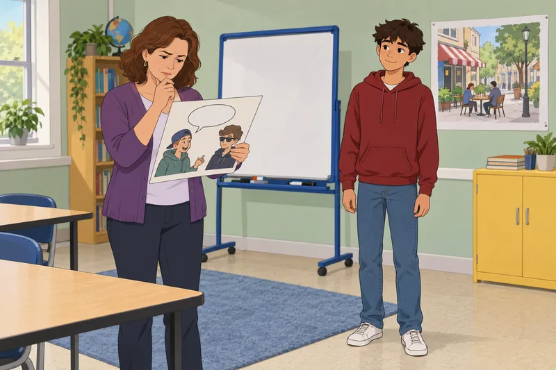 Quiz de jerga muestra una tarjeta contextual.