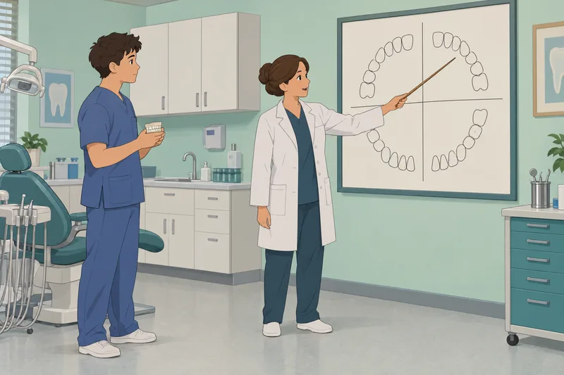 Teeth Numbering Quiz shows a dental notation lesson.