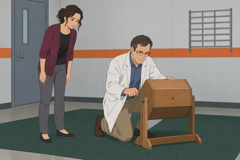 Telepathy Quiz shows a randomization drum.