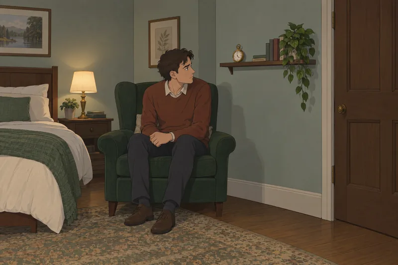 Tell-Tale Heart Quiz beside a quiet door.