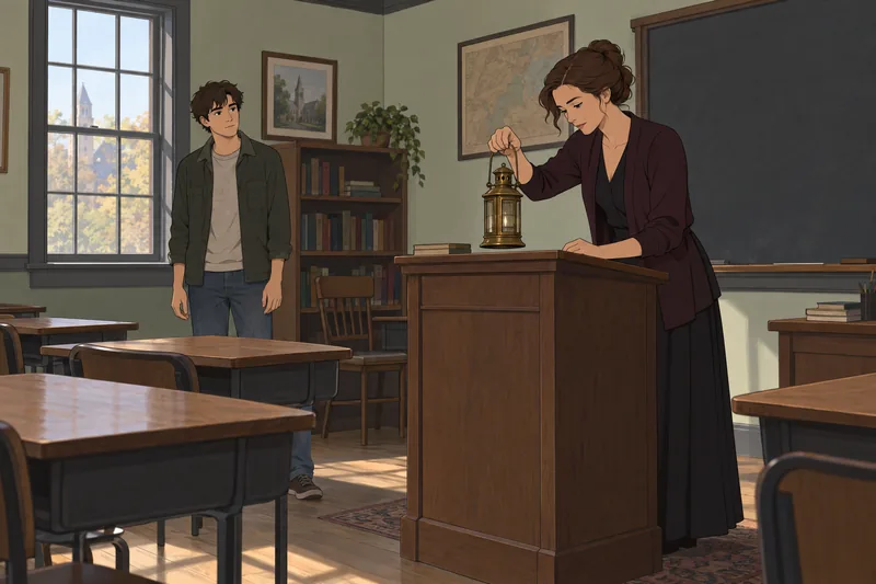 Escena: cuestionario sobre «El en un aula.