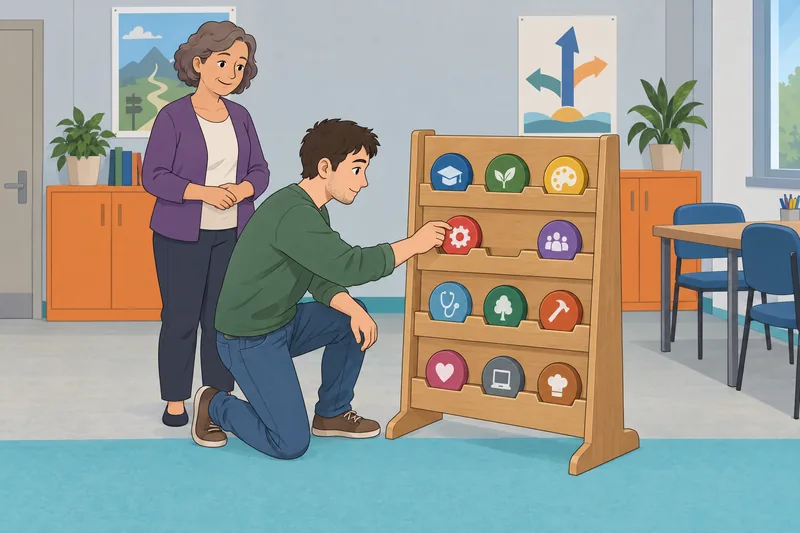 The Orientational-Diagnostic Interests Questionnaire guides activity choices.