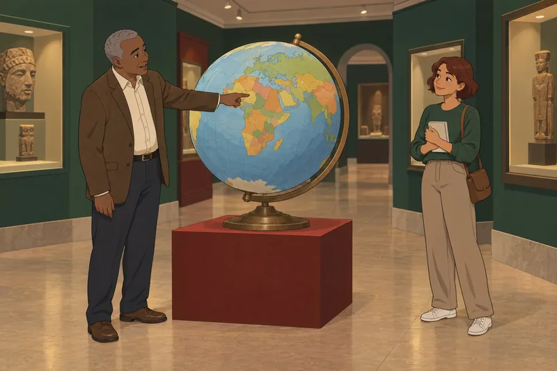 El cuestionario sobre territorios muestra un globo.