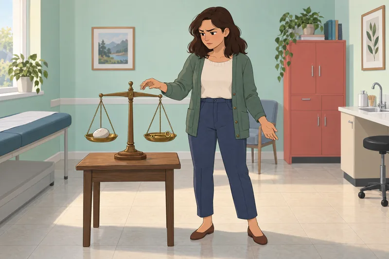 Intrapersonal Conflict Level shows a patient weighing options.