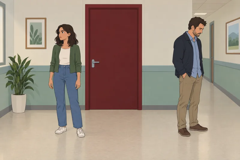 de motivación transgresora: una puerta cerrada marca distancia.