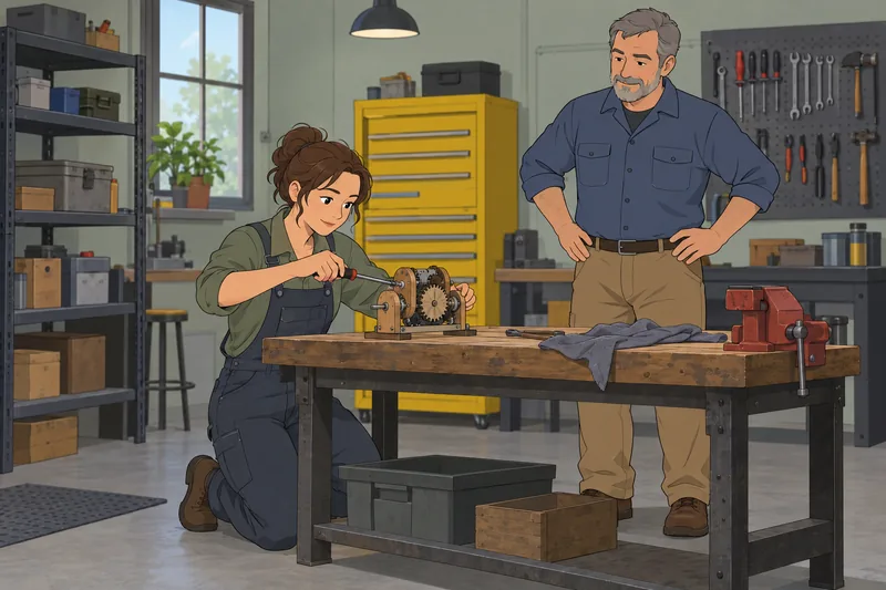 Interests and Aptitudes guide a workshop repair.