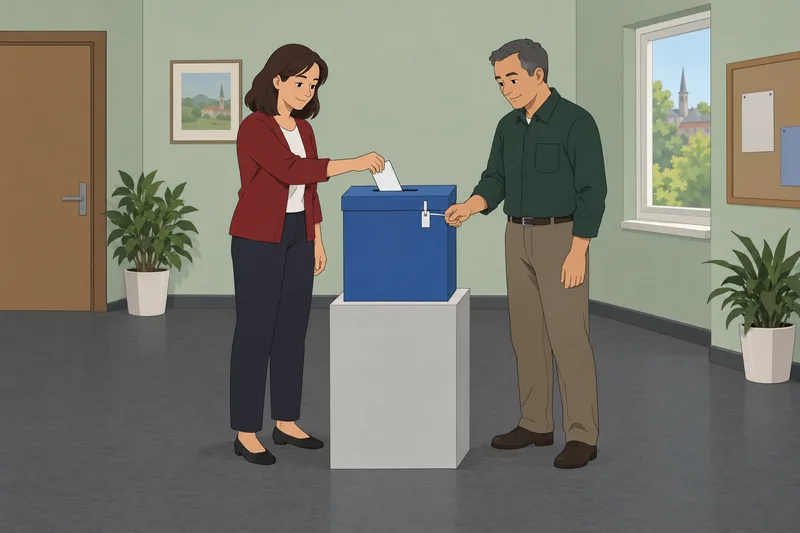 Legal and Civic awareness at a ballot box.