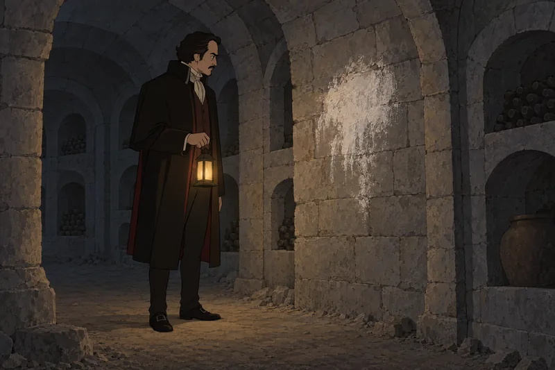 Cask of Amontillado quiz in Poe's catacombs.