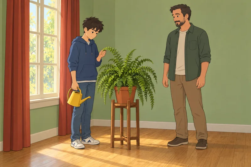 La escala de atención nota una planta.