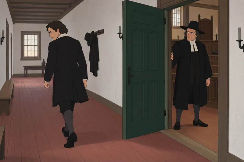 Crucible Act 3 shows Hale leaving the courtroom.