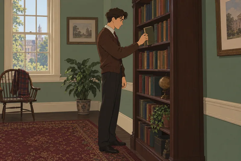 Great Gatsby Chapter: reader studies a book.