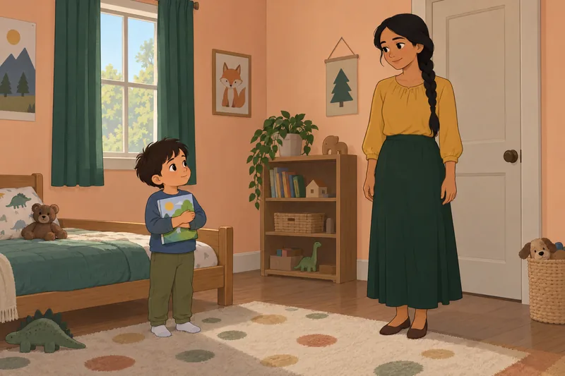 nivel de apego: niño muestra un libro ilustrado.
