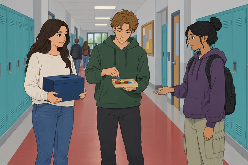 nivel de desarrollo: estudiantes participan en una decisión.