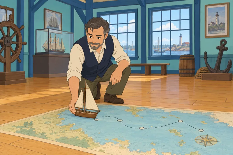Odyssey Quiz presents a ship model indoors.