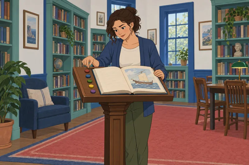 Odyssey Quiz appears in a library reading room.