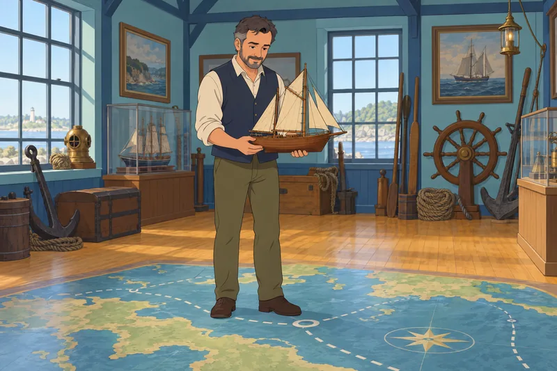 El cuestionario de La muestra un barco tallado.