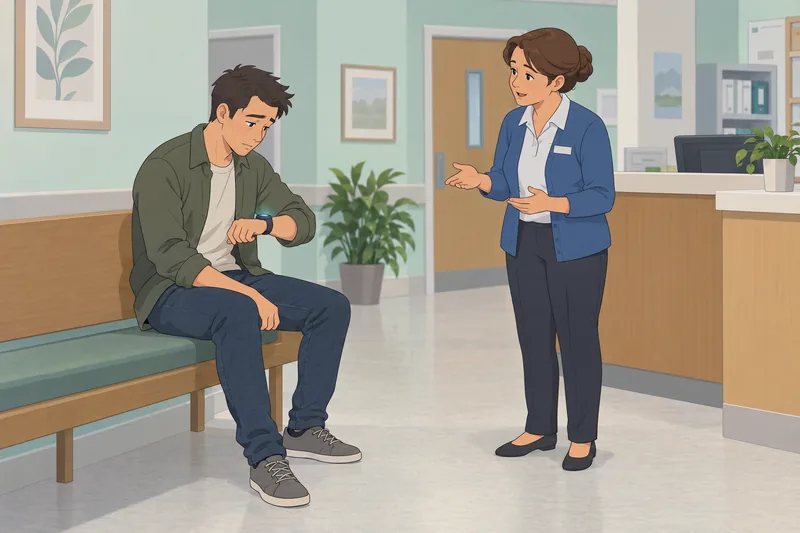 Fabbing Scale Test shows distracted clinic conversation.