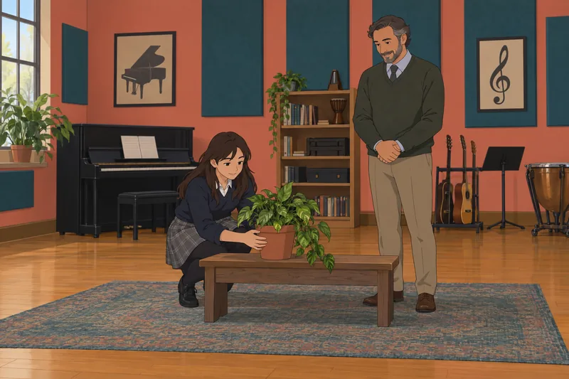 Classroom Psychological Climate beside a cared-for plant.