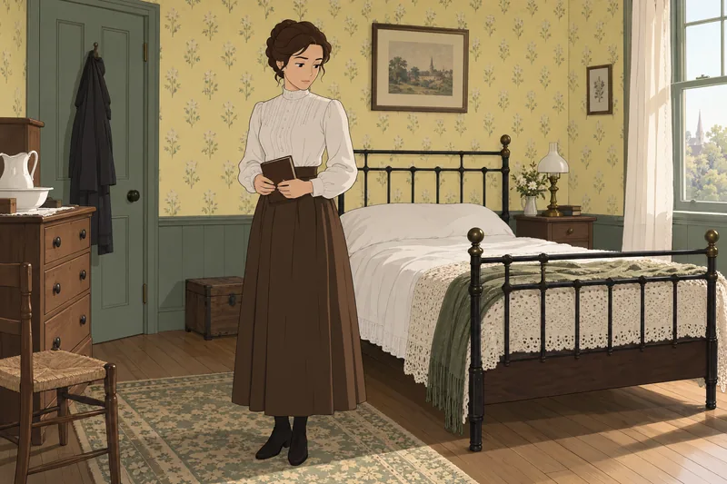 Escena del cuestionario sobre «El en dormitorio antiguo