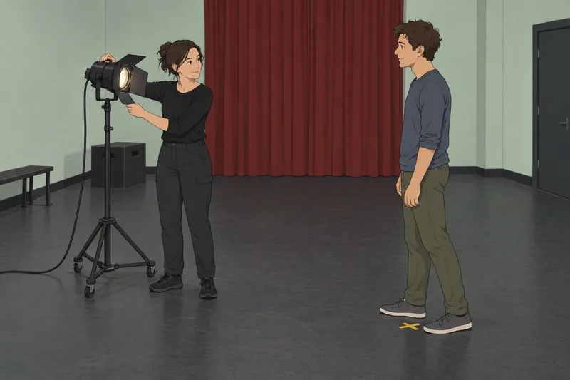 El cuestionario de teatro muestra un ensayo escénico.