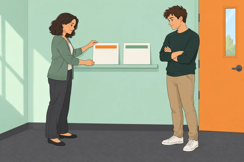 El cuestionario sobre “then” compara dos opciones.