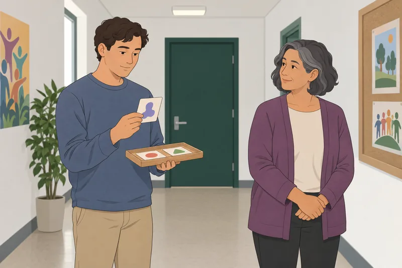 cuestionario de orientación: visitante considera tarjetas.