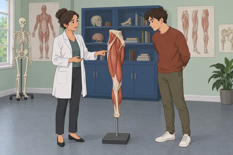 Thigh Muscles Quiz shows a thigh model.