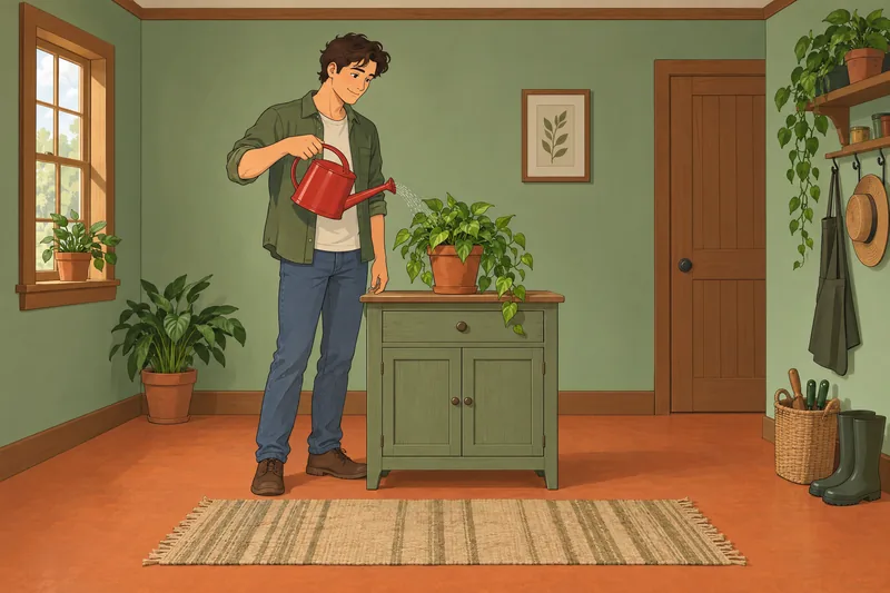 Thought Control Questionnaire shows mindful plant care.