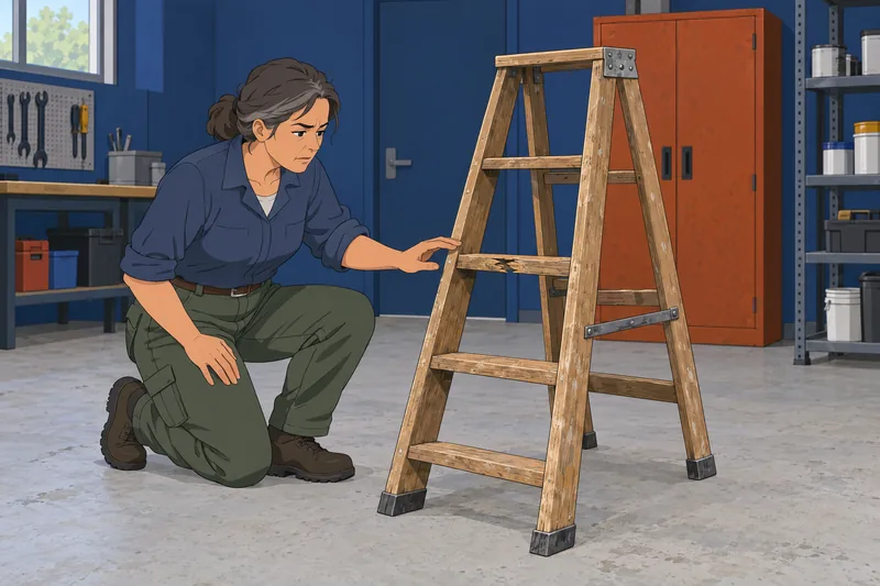 Threat Sensitivity Questionnaire: worker inspects a damaged ladder.