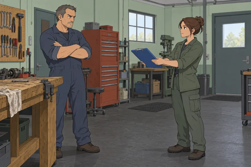 Threatened Authority Complex: a foreman stiffens.