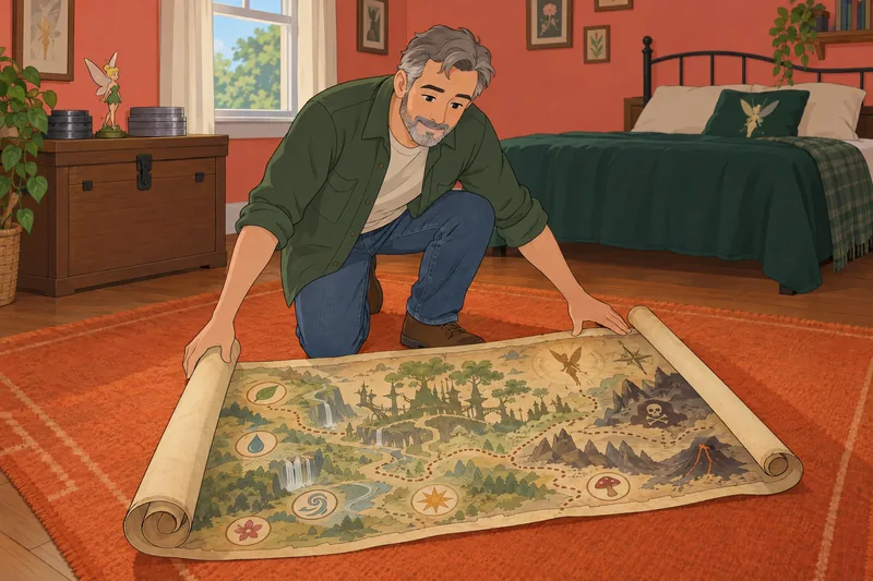 Tinkerbell Quiz depicts a map of fairy adventures.