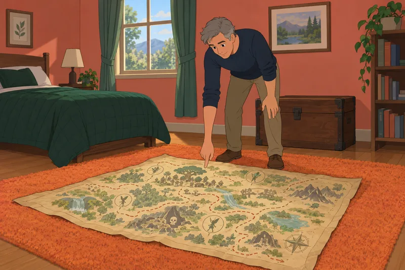 Quiz de Tinker retrata un mapa de aventuras.