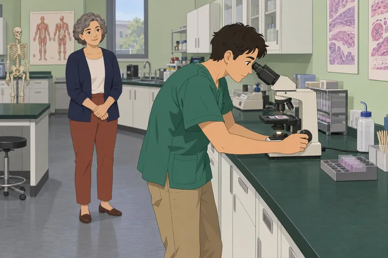 Tissue Quiz Anatomy shows focused microscope practice.