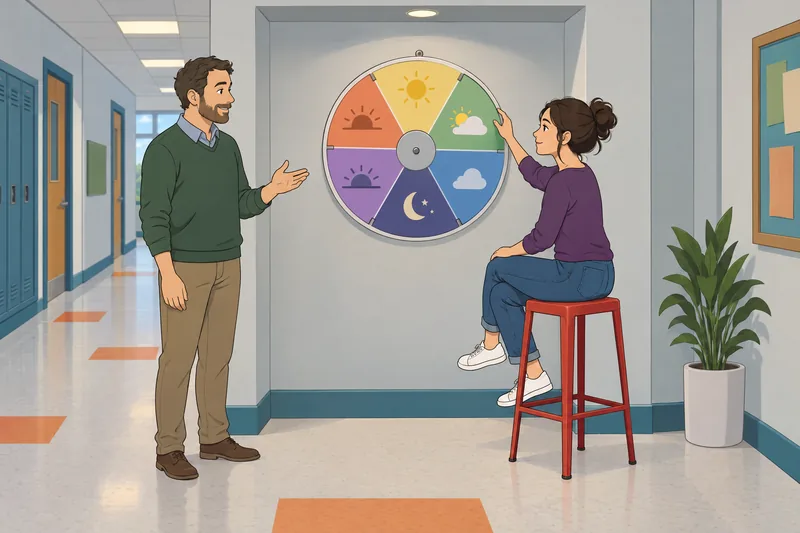 To Be Verb patterns on a grammar wheel.