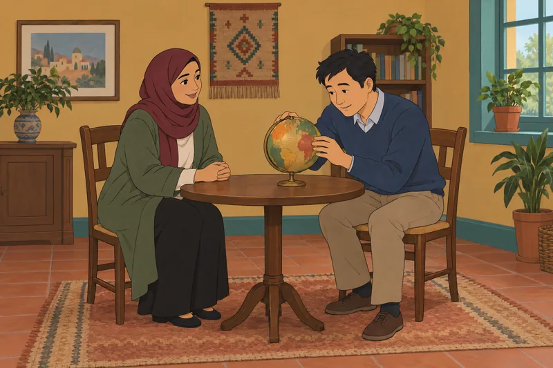 índice de tolerancia: dos adultos comparan un globo.
