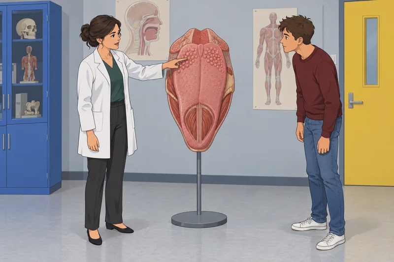 Tongue Anatomy Quiz appears in a classroom.