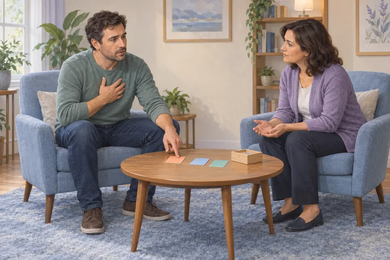 Toronto Alexithymia: he points at a card