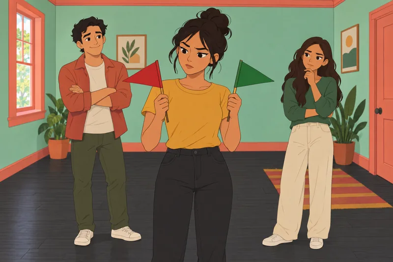 Quiz de personajes con banderines de equipo.