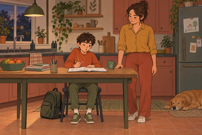 Tourette Syndrome Test: child doing homework