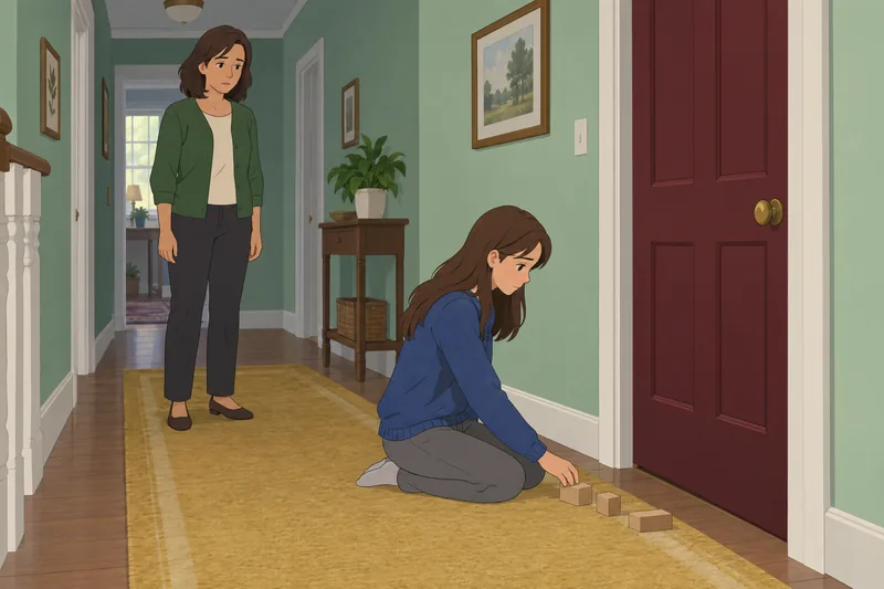 Toxic Mother Daughter dynamics appear in a hallway.