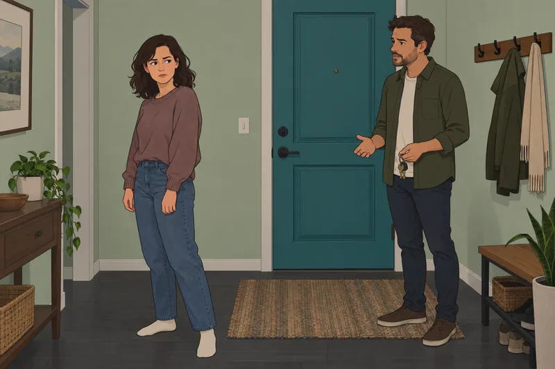 Toxic Relationship Test: two adults keep distance.
