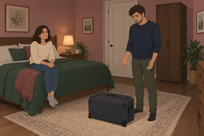 Quiz sobre señales: una maleta sugiere una salida.