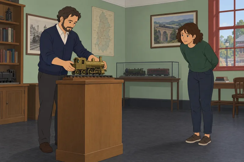 Train Quiz shows a learner with a locomotive.