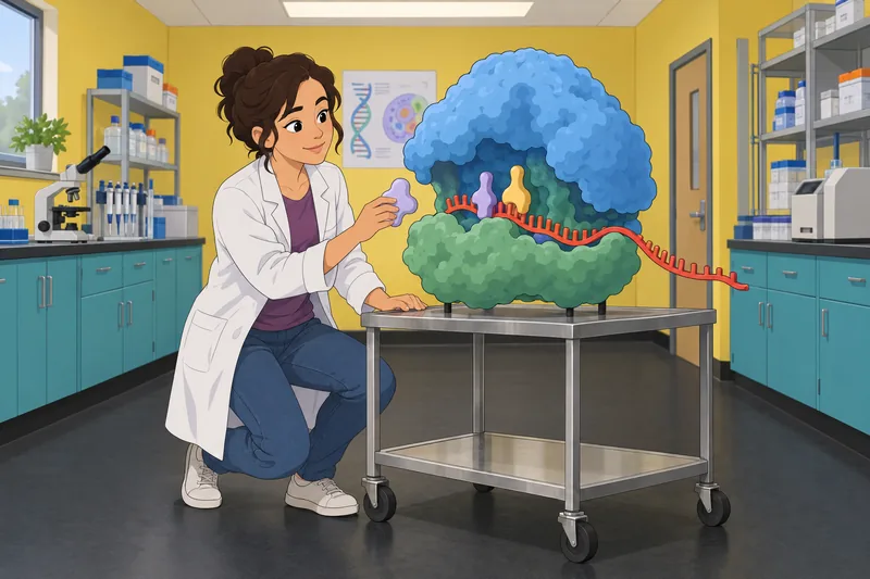 cuestionario sobre transcripción presenta un modelo ribosomal.